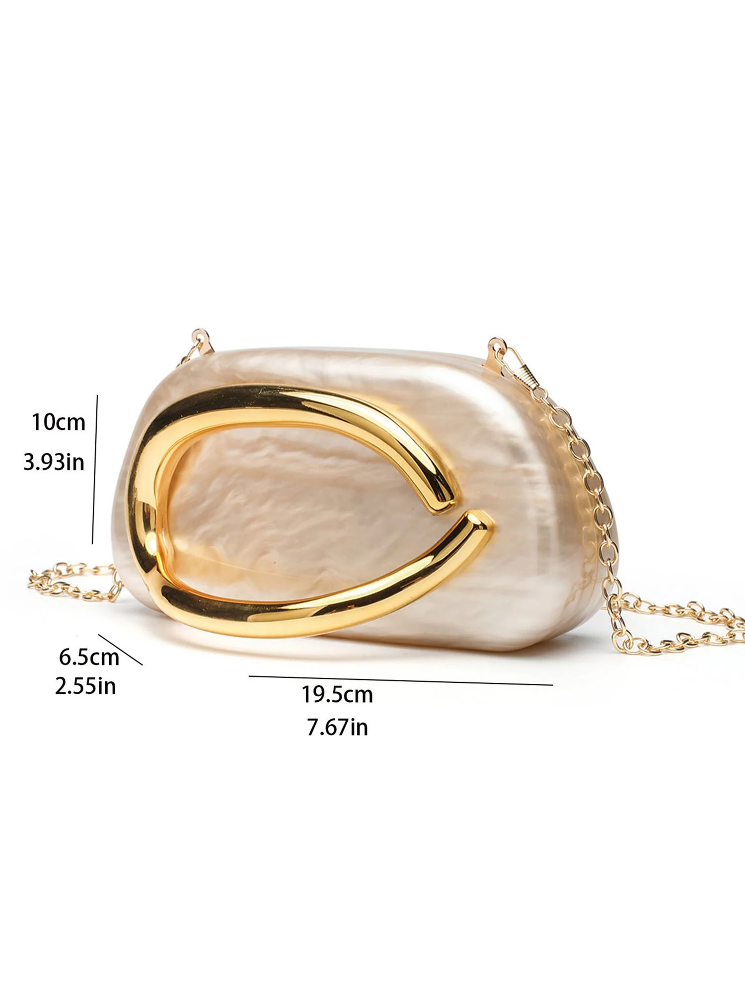 Perlmutt-Acryl Vintage-Clutch - Image 2