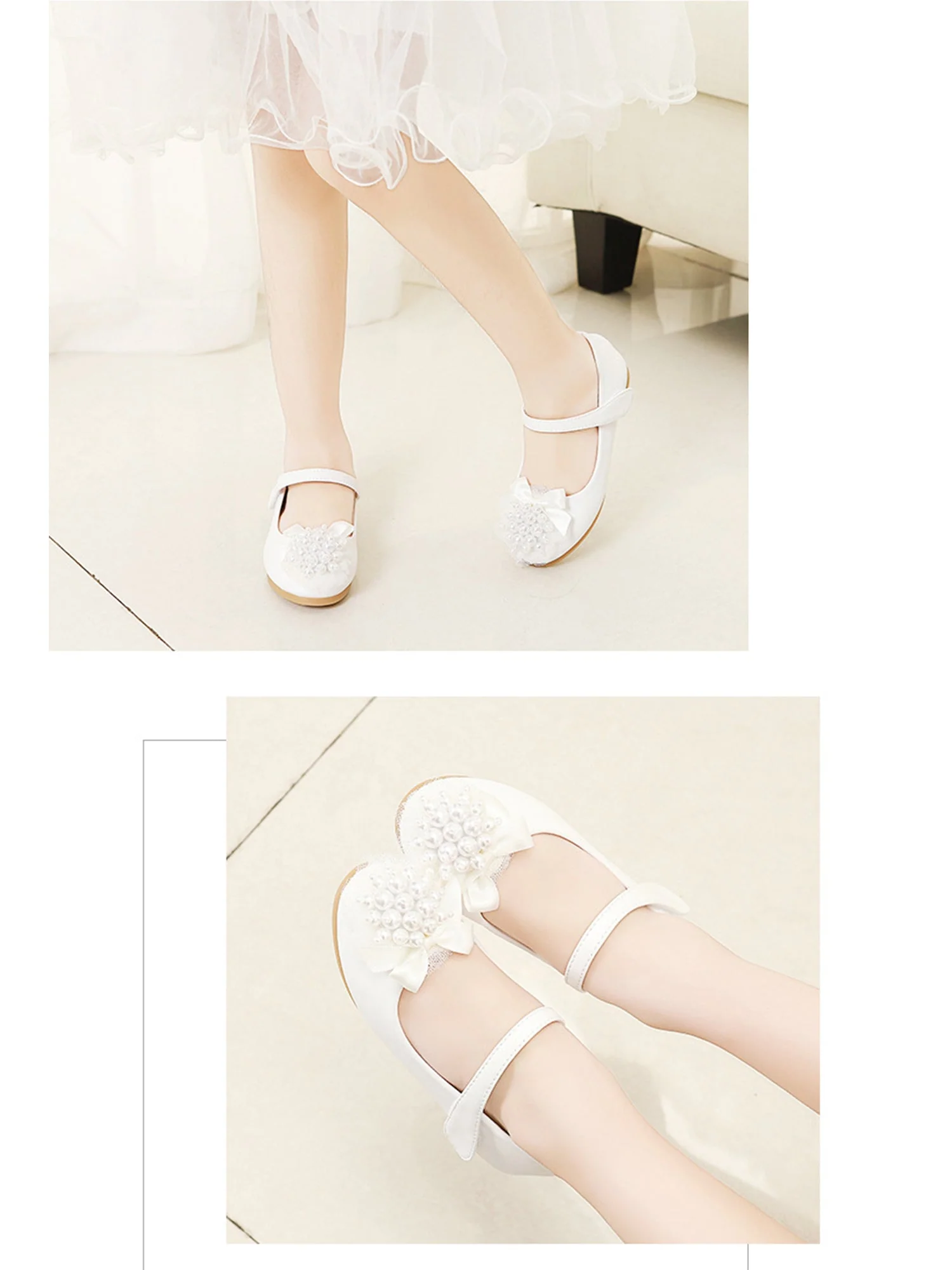 Prinzessinnenschuhe mit runder Spitze und Perlen - Image 8