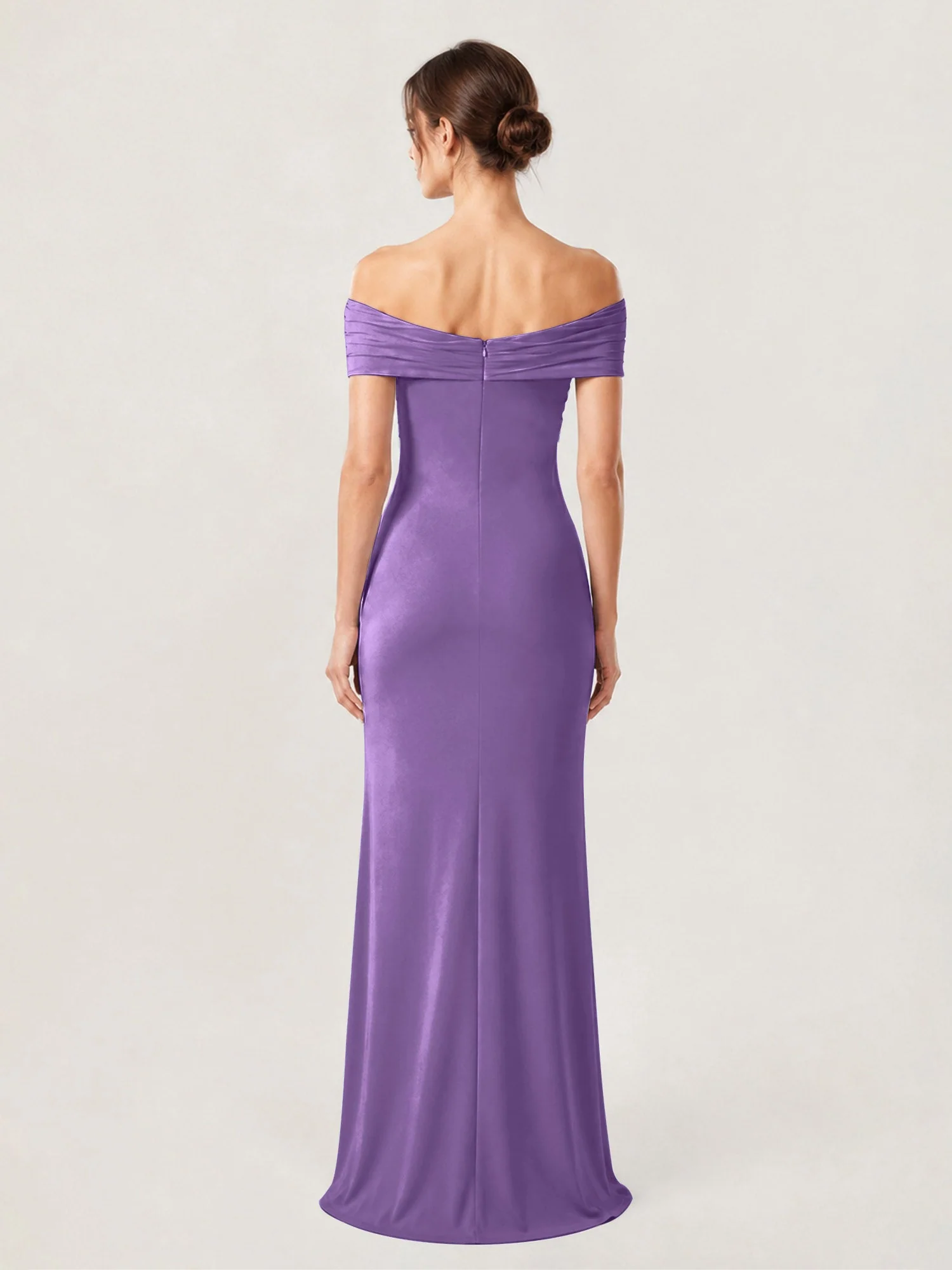 Schulterfreies Crêpe-Säulenkleid Mit Gerafftem Oberteil Tahiti - Image 2
