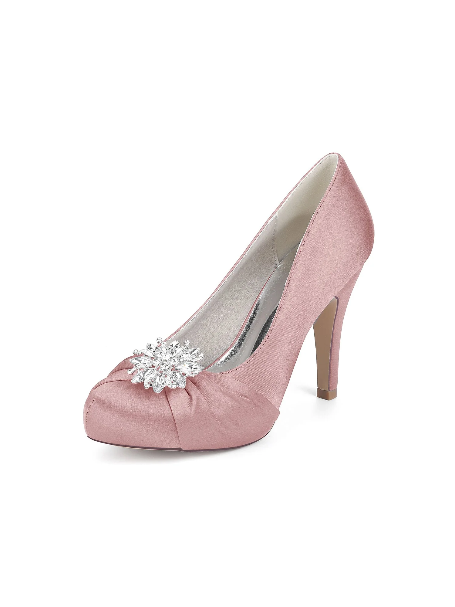 Retro-Pumps mit rundem Zehenbereich und Strassverzierung aus Kunstseide - Image 12