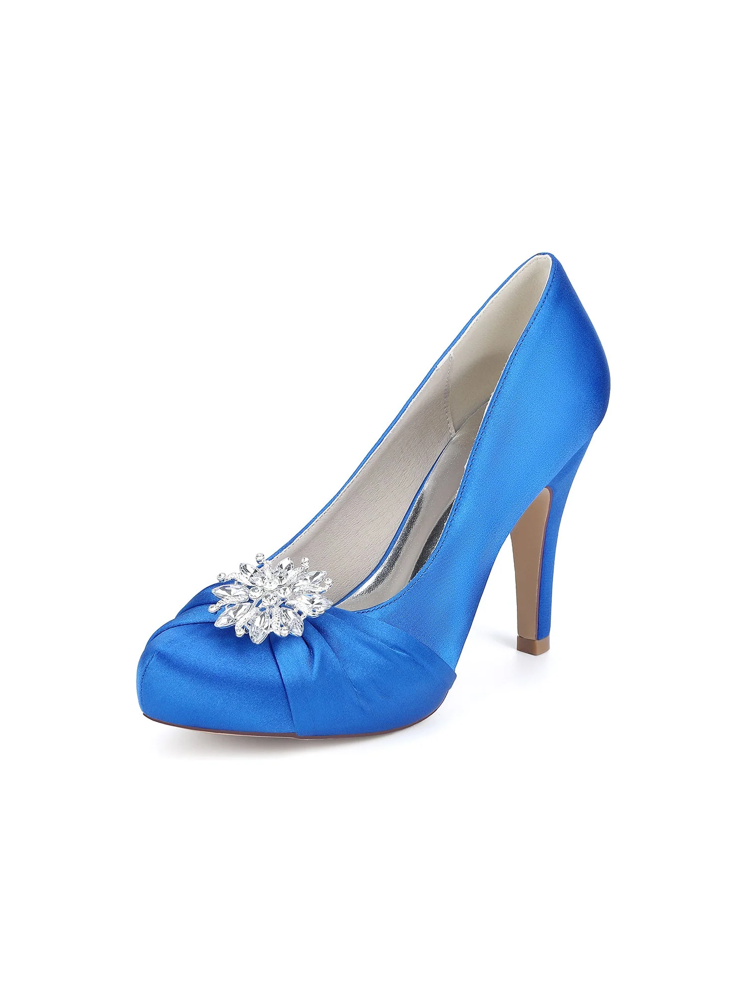 Retro-Pumps mit rundem Zehenbereich und Strassverzierung aus Kunstseide - Image 8