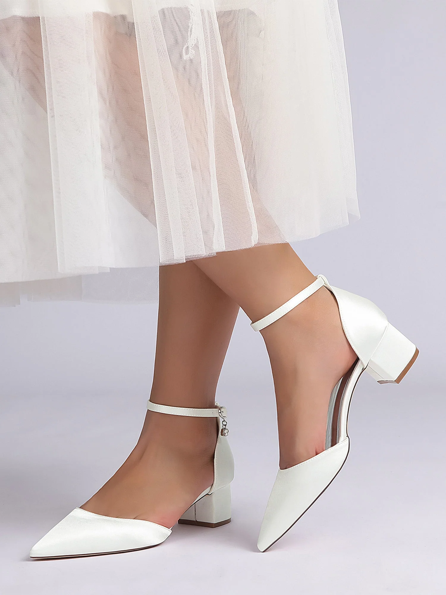 Satin Spitzenschuh Damen High Heels