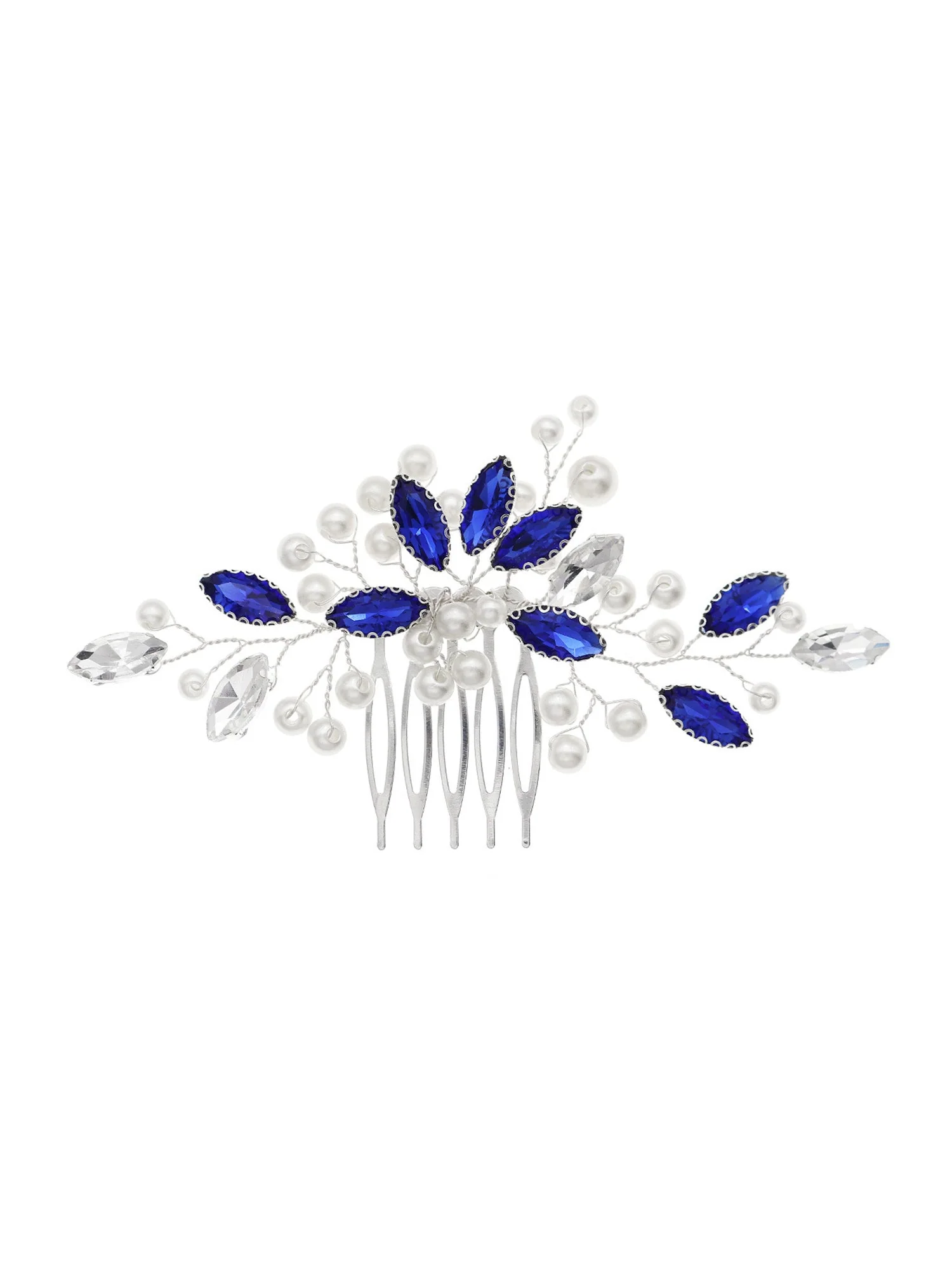 Stilvoller Blauer Strassperlen Haarkamm 3 Pcs - Image 5