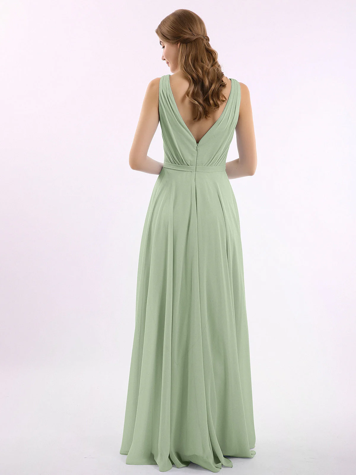V-Ausschnitt Chiffon Brautjungfernkleid Sale - Image 5