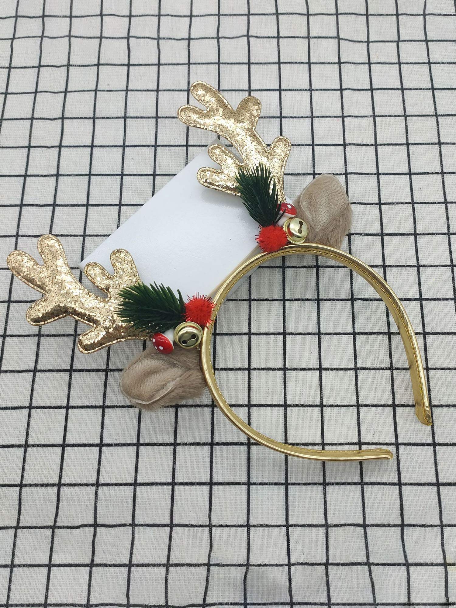 Weihnachts Haarschmuck Rehgeweih Glocke - Image 4